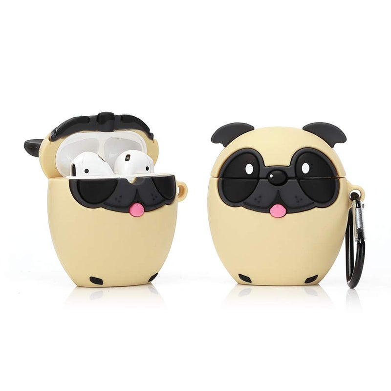 LEWOTE Silicone Case Cover Compatible with Apple Airpods 1&2[Cute Pet Design](Bago)
